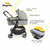 Carrinho com Bebê Conforto Travel System Magnific 5 em 1 Grey Denin - Safety 1st - comprar online