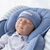 Almofada Redutora Bebê Fofo Malha para Bebê Conforto e Carrinho Azul Jeans - DBella for Baby - comprar online