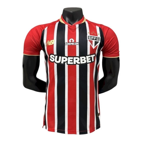 Camisa São Paulo II 25/26 - Jogador New Balance Masculina - Vermelha e preta