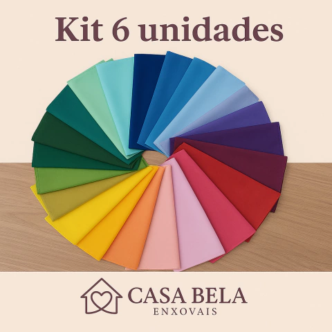 Kit com 6 Guardanapos Oxford - 40x40cm - comprar online