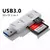 Leitor de cartão usb 3.0, leitor de cartão de memória sd tf 2 em 1, adaptador