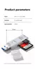 Imagem do Leitor de cartão usb 3.0, leitor de cartão de memória sd tf 2 em 1, adaptador