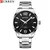 CURREN 8434 Relógio masculino prata ouro preto aço inoxidável simples moda ne