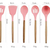 Set Utensilios De Cocina Punta Silicona Mango Madera Kit X12 - tienda online