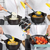 Imagen de Set Utensilios De Cocina Punta Silicona Mango Madera Kit X12