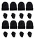 Kit 12 Gorros Rocky + 12 Guantes Magicos Calidad Premium