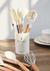 Set Utensilios De Cocina Punta Silicona Mango Madera Kit X12 - tienda online