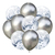 Kit 10 Globo Metálicos-crome Transparete Confeti Elige Color Color Plata