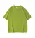 Camiseta verde masculina e feminina, 280g, algodão, manga curta, camiseta corea na internet