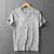 Verão novo americano retro de manga curta o pescoço cor sólida camiseta masculina moda simples 100% algodão lavado casual esporte topos - Aurora _Boreal