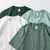 Camiseta verde masculina e feminina, 280g, algodão, manga curta, camiseta corea