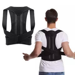 Cinta inteligente de correção postural OrtoFit™ vista de costas, ajustada no corpo de um homem.