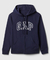 Gap Hoodie Com Ziper Logo Branco