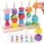 Brinquedo Montessori de Madeira Educativo | Jogo de Encaixe, Cores e Formas com Cartas, Cordões e Blocos – Estímulo Cognitivo para Crianças de 3 a 6 Anos