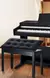 Banqueta Preta, Banco p/ Piano Casio, Yamaha, c/ Assento p/ 2 Pessoas, Baú, Bot - comprar online