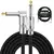 Erok 1/4 polegada cabo de instrumento 90 graus angular reto para reto 6.35mm cab - LK Music