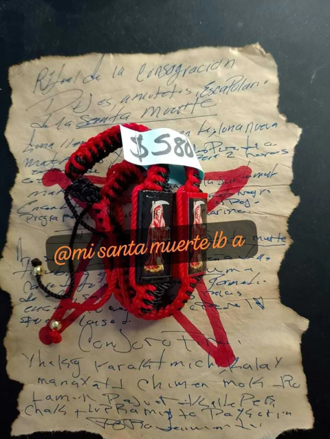 Pulsera de la Santa Muerte protección de pareja