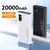 Carregador Portátil 20000mah grande capacidade power bank usb c 22.5w rápido portátil bateria para iphone samsung xiaomi - comprar online