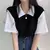 Blusa K-Dream Layered | Estilo Coreano Y2K com Gola Polo - Koutfit Store - O Seu Universo K-POP no Brasil 