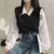 Blusa K-Dream Layered | Estilo Coreano Y2K com Gola Polo