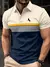 Camisa polo masculina casual de manga curta com estampa de cavalo 3D listrado co - comprar online