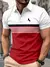 Camisa polo masculina casual de manga curta com estampa de cavalo 3D listrado co - Fideles Shope
