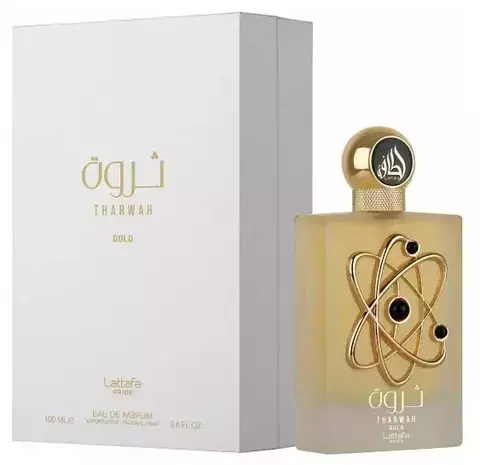 Tharwah Gold Lattafa Eau de Parfum – 100ml ou Fracionado 5ml – Feminino
