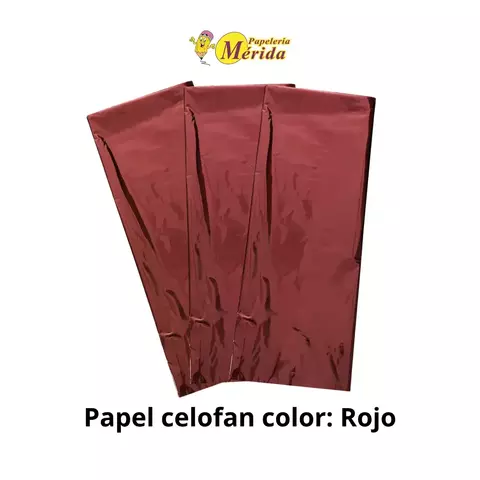 Papel Celofan Ribocel 100 X 90 Cm Con 10 Rojo - comprar en línea