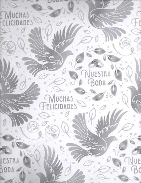 Papel De Regalo Con 10 Palomas - comprar en línea