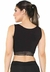 Cropped Fitness Preto Detalhe Elástico Preto Top | REF: CC18 - Melinda Store