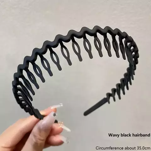 Tiara para cabelo ondulada de cor sólida Estilo Coreana