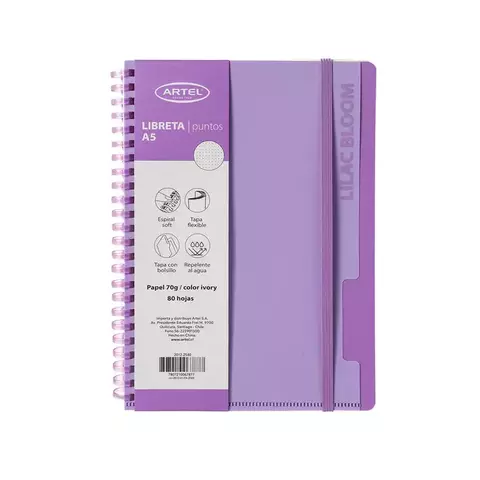 Libreta Anillo Artel Soft A5 LILAC BLOOM - comprar en línea