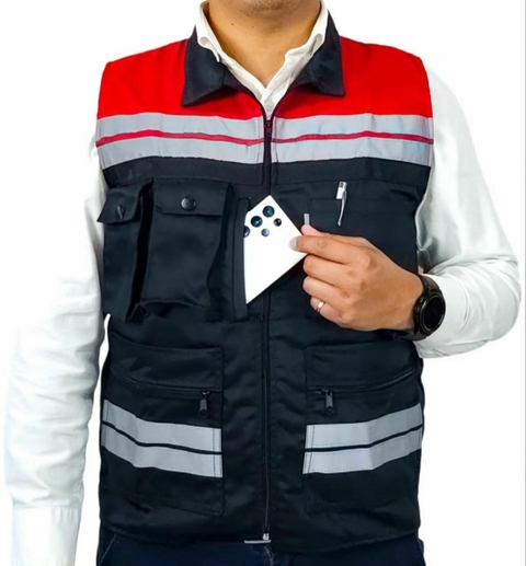 Chaleco de Seguridad Ejecutivo H Rojo D Azul - comprar en línea