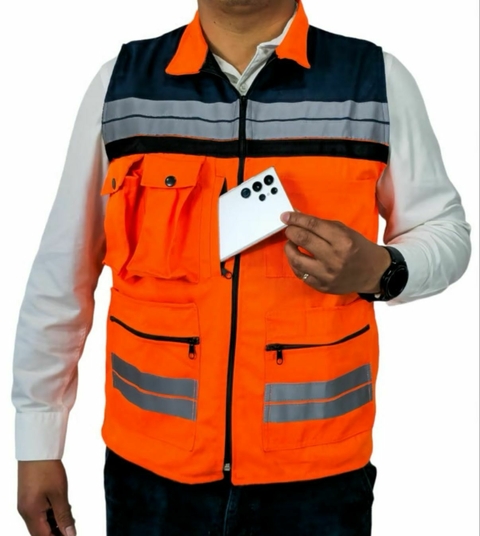 Chaleco de Seguridad Ejecutivo H azul D Naranja - comprar en línea
