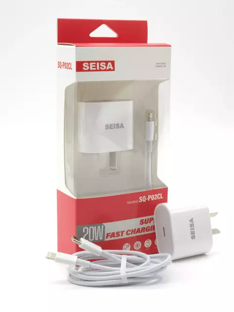 CARGADOR IPH 20W SQ-P02CL SEISA - comprar online