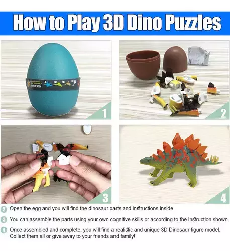 JUGUETE DINOSAURIO DE GOMA PARA ARMAR - comprar online