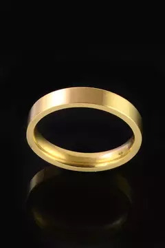 Aliança 3,5mm Lisa Banhada A Ouro 18k - comprar online
