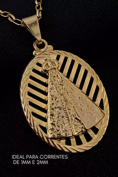 Pingente Nossa Senhora Aparecida - 3,5x2,2cm - 1,7g - Banhado A Ouro 18k