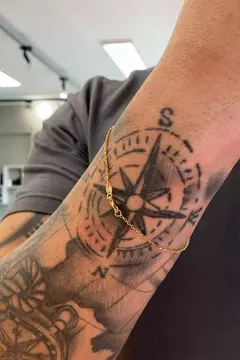 Pulseira Veneziana 1,5mm Fecho Lagosta 2,0g Banhada A Ouro 18k