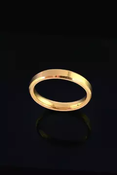 Aliança 4mm Lisa Banhada A Ouro 18k
