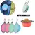 Bacia de água dobrável para comida de cachorro de silicone com lábios de tige