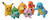 Kit 6 Bonecos Pokémon Pikachu Charmander Bulbasaur Psyduck - Quadro de Cinema
