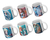 Kit 6 Canecas Frozen Anna Elsa Disney Colecione Princesas - Quadro de Cinema