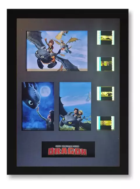 Como Treinar Seu Dragão Quadro Frames 35mm Cinema C/ Leds