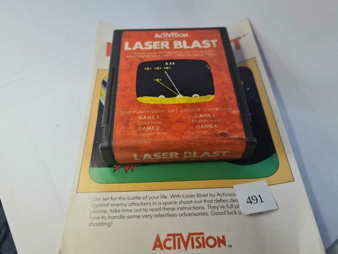 Cartucho de Atari Laser Blast com Manual 491 - comprar online