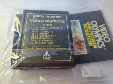 Cartucho de Atari Video Olympics Text Label com Manual 8 - comprar online