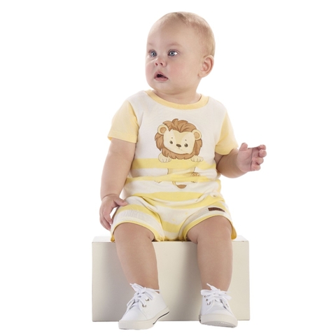 MACACÃO ROMPER BEBÊ LEÃOZINHO