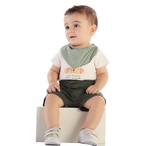 CONJUNTO BEBÊ CACHORRINHO C/ BANDANA