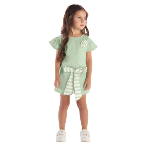 CONJUNTO FEMININO BATINHA C/ SHORTS E FAIXA