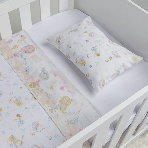 JOGO DE LENÇOL 3 PÇ 100% ALGODÃO